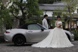 愛車と二人の前撮り